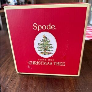 Spode Pedestal Goblets Set with Christmas Tree Design